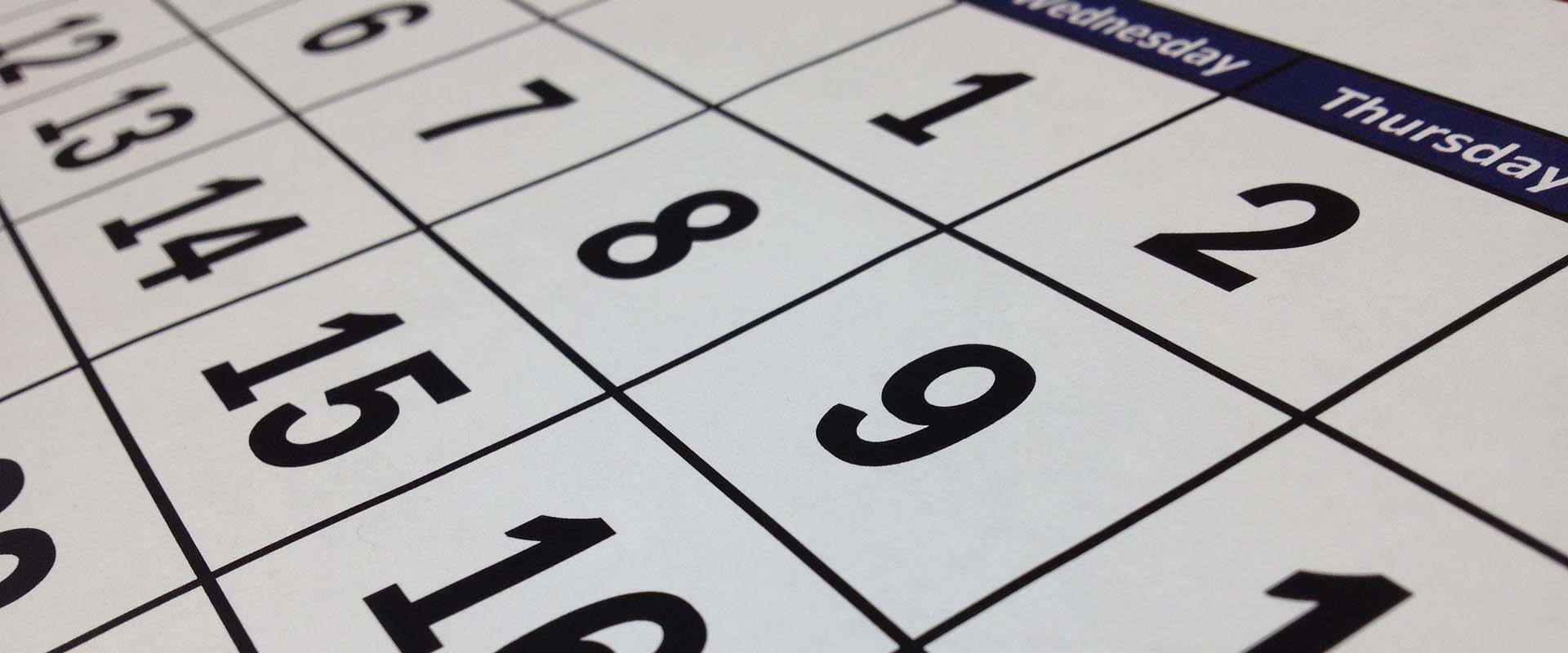 A calendar.