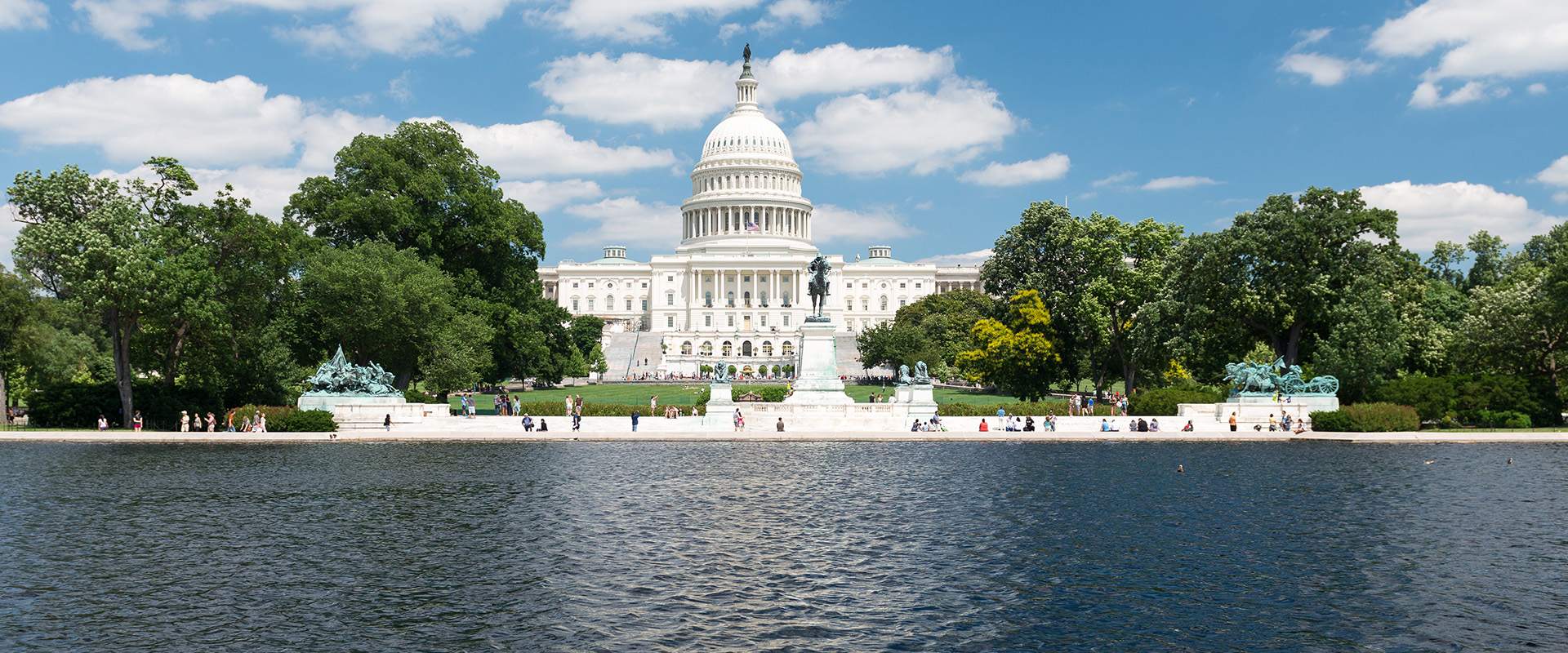 The U.S. Capital building in Washington D.C., it's a bright sunny, summer day.