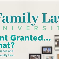 Family Law University:  Judgment Granted...Now What?  Post-J