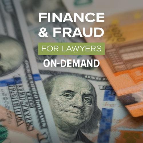 Finance and Fraud for Lawyers